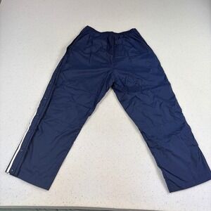 Vintage Adidas‎ Snap Track Pants Navy Blue White Tearaway Warmup Windbreaker L